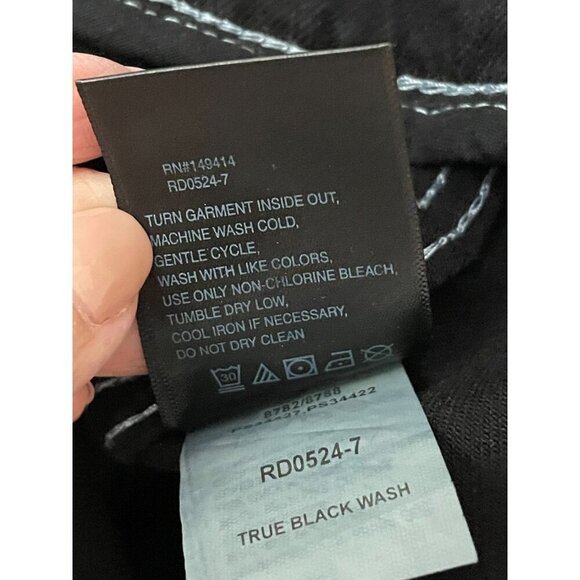 NWT Johnny Was x Sasson Rue de la Flare Denim Jeans Size 29 True Black Wash - Picture 4 of 9